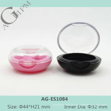 Transparente tampa um grade redonda sombra de olho caso AG-ES1084, embalagens de cosméticos do AGPM, cores/logotipo personalizado
